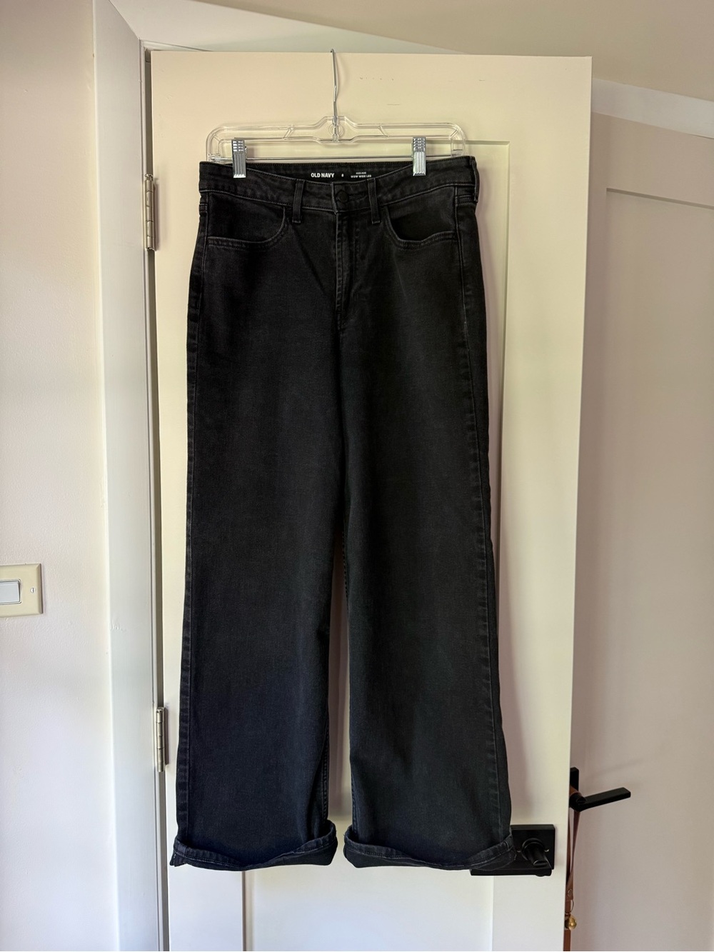 Old Navy Black High-Rise Wide Leg Jeans